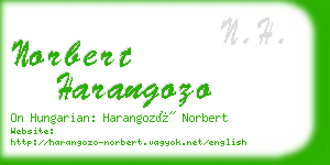 norbert harangozo business card